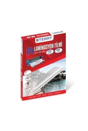 A4 Laminasyon Filmi Pvc 125 Micron 100 Lü Paket temata4pvc