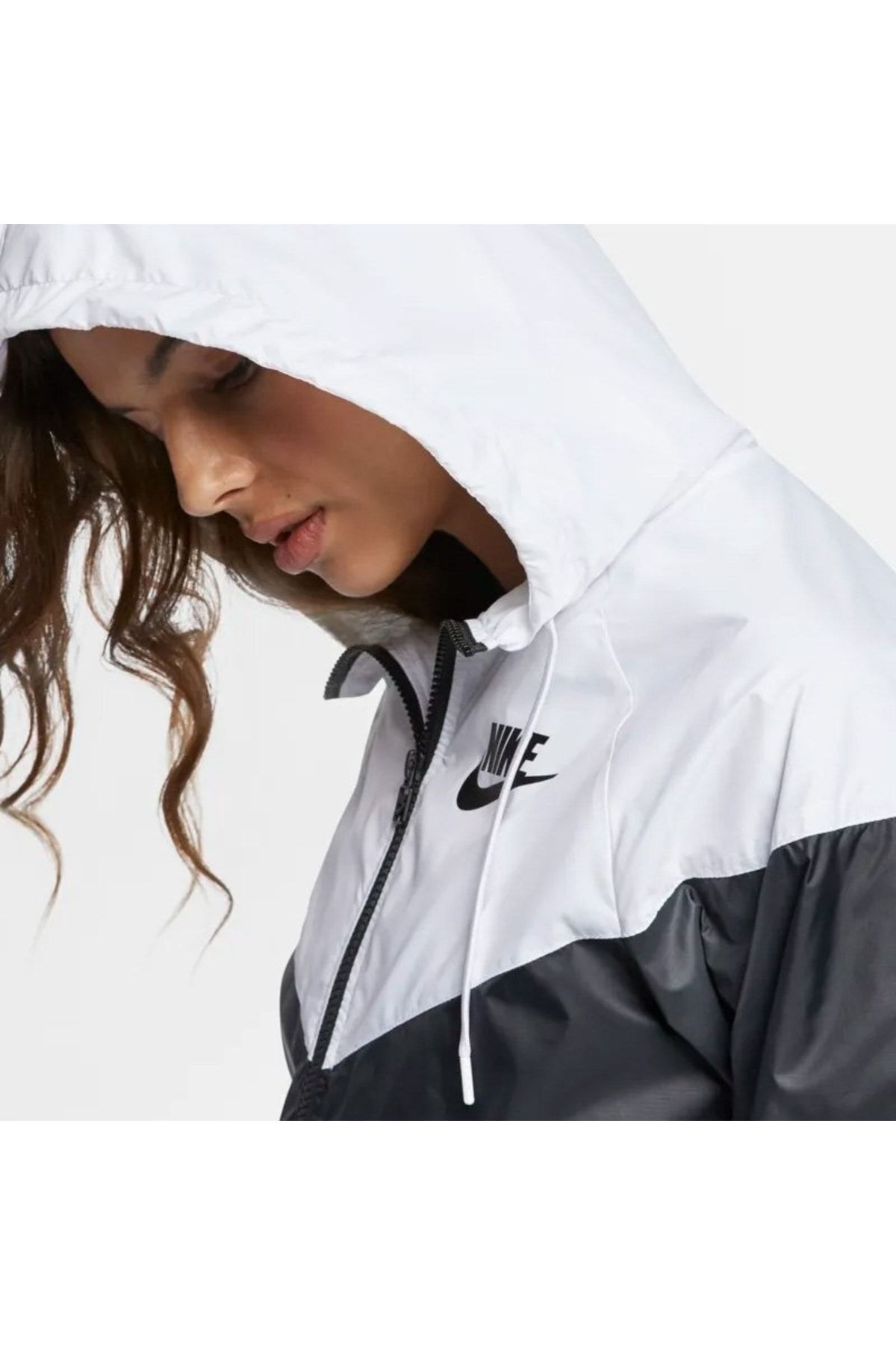 Nike raincoat black shop and white