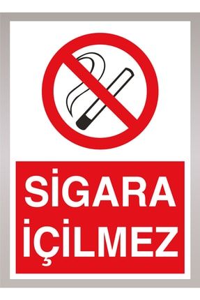 Sigara Içilmez Uyarı Levhası Etiket 10 Adet Indirimli Ürün SGR0013-10