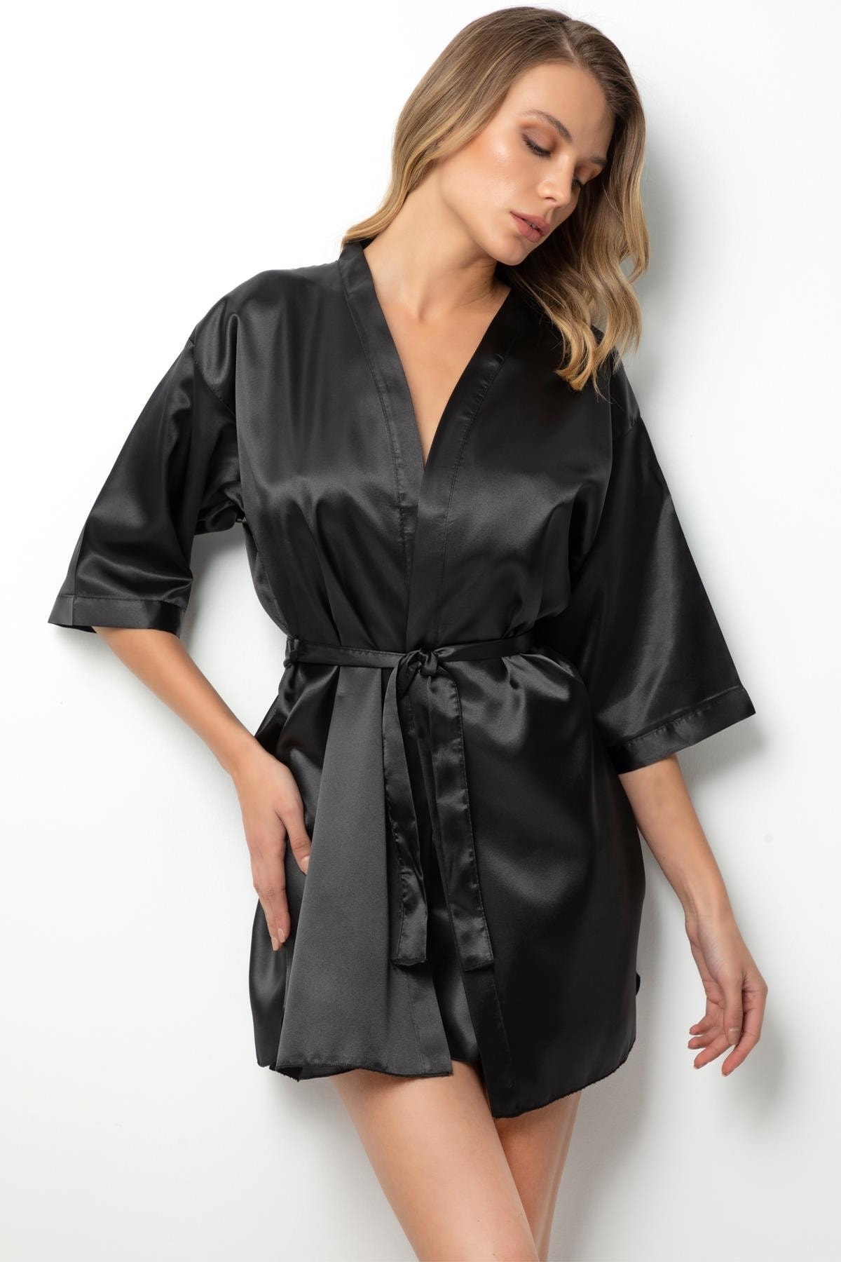 Miorre Dressing Gown - Black - Regular