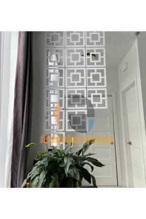 Tsd Dekorasyon Ahşap Oda Bölücü/seperatör/duvar Paneli Beyaz Kareli tasdqwtb01