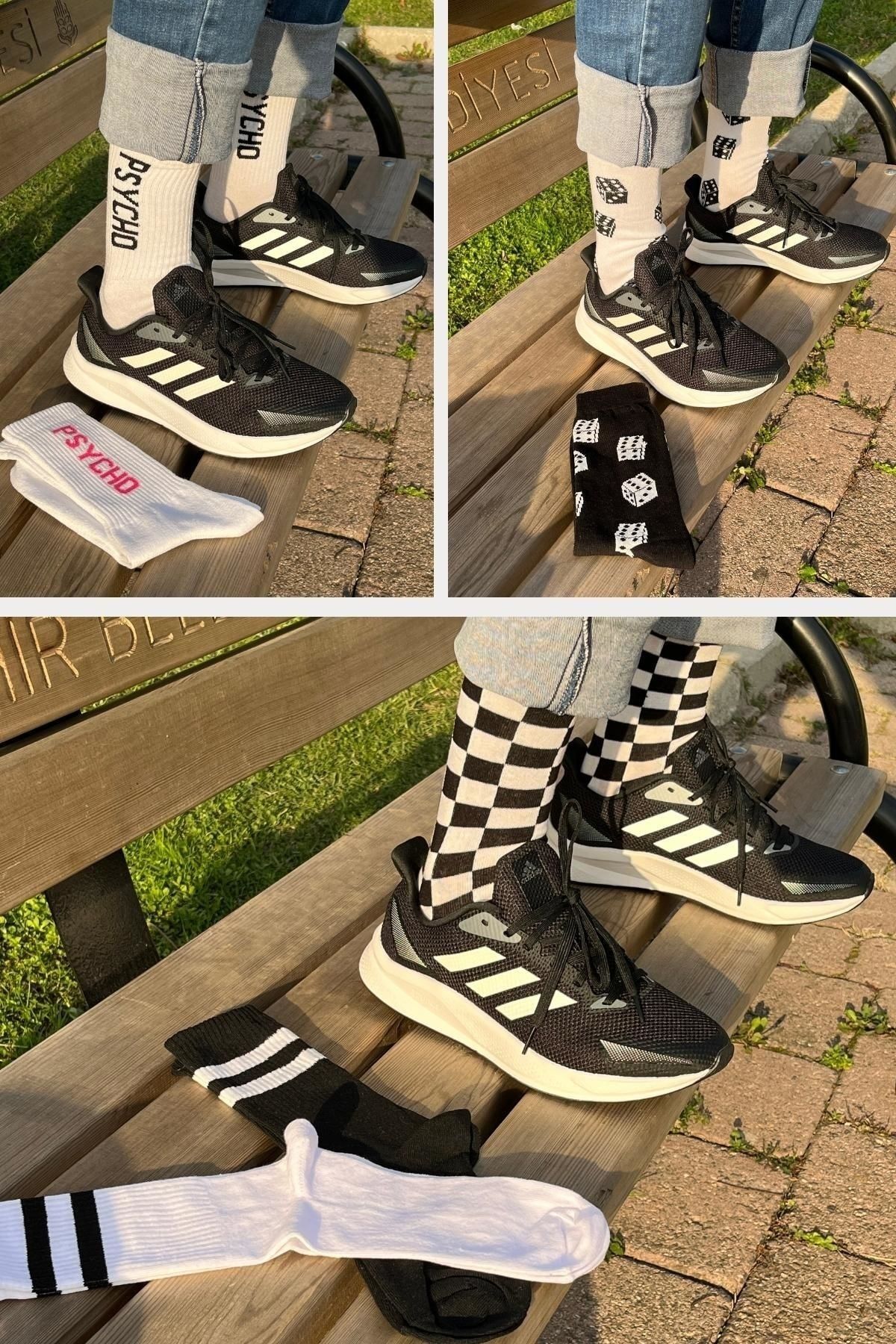 Shocks 7?li Unisex Genç Psycho Çorap ZO6444