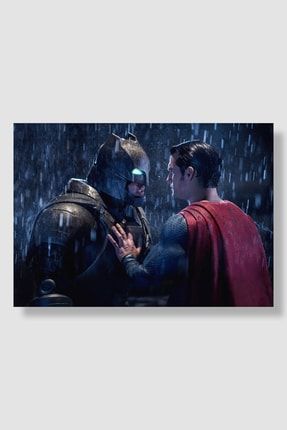Batman V Superman Film Posteri Yüksek Kaliteli Parlak Kuşe Kağıdı FDDPS077
