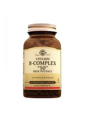 Vitamin B Complex 50 Mg 100 Kapsül 033984011212