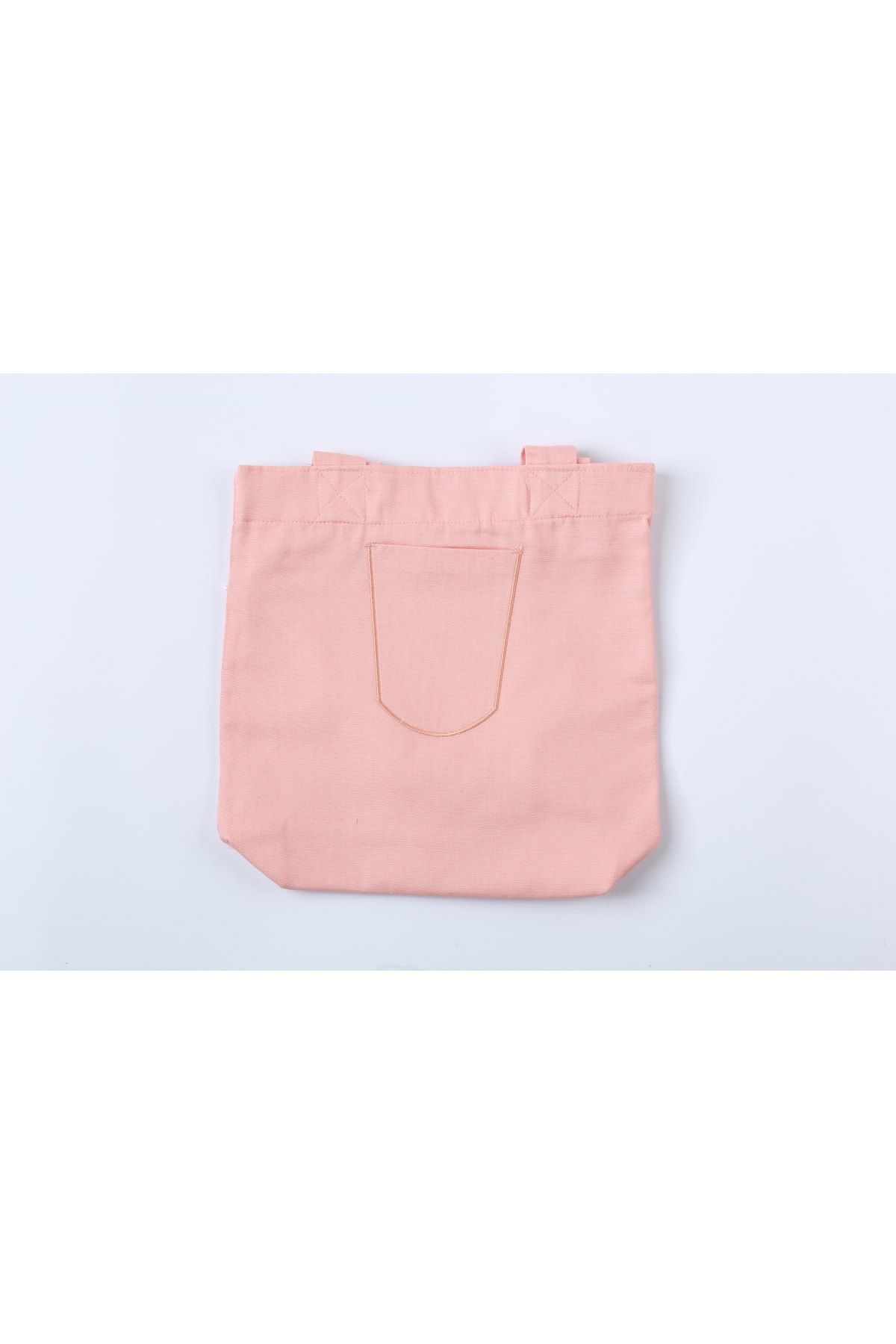 BYBAGS-Canvas Lined Zippered Front Pocket Bellows Begonia Salmon Hand, Arm and Shoulder Bag 6