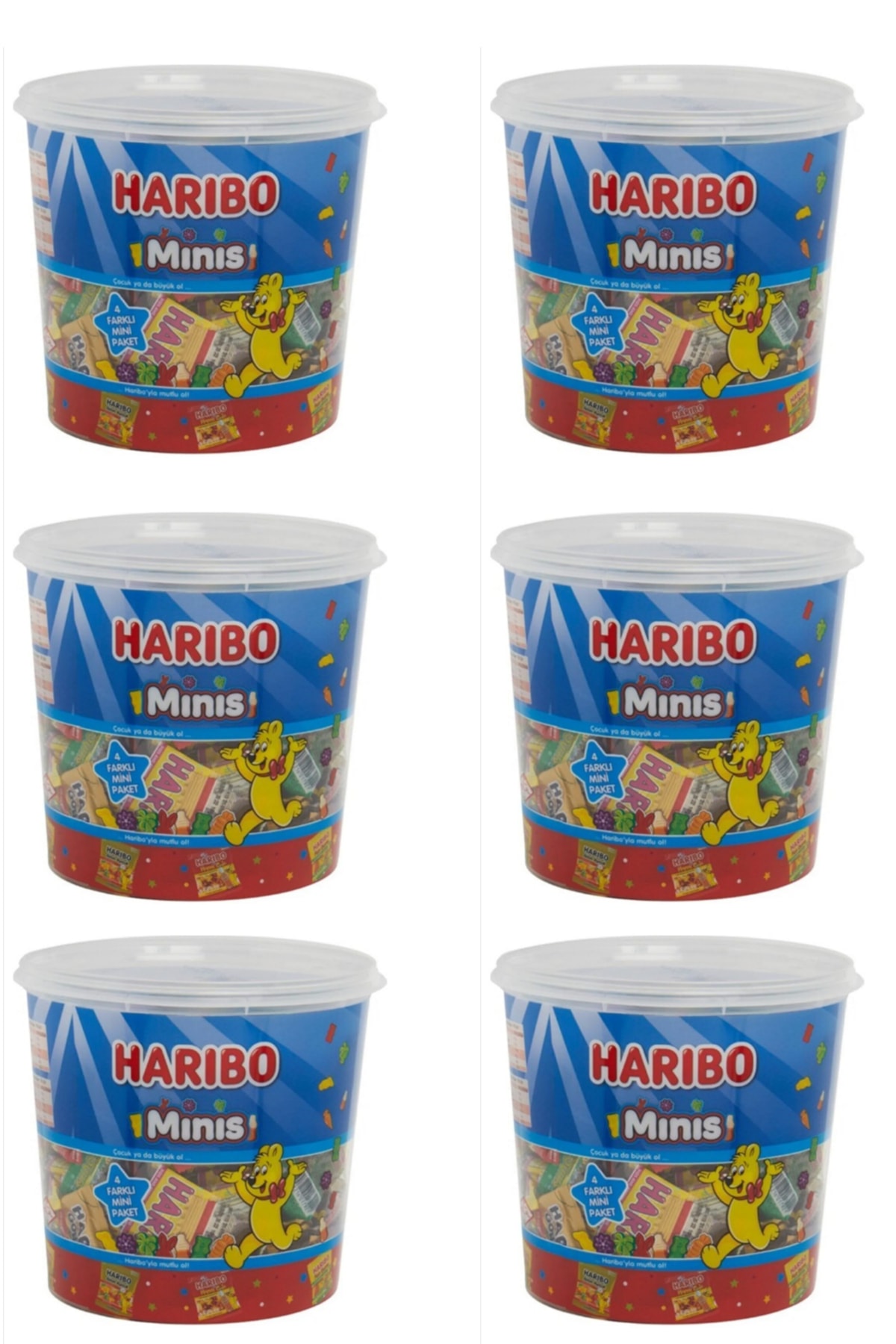Haribo Minis 600 Adet X 10 gr ( 6 Kova)