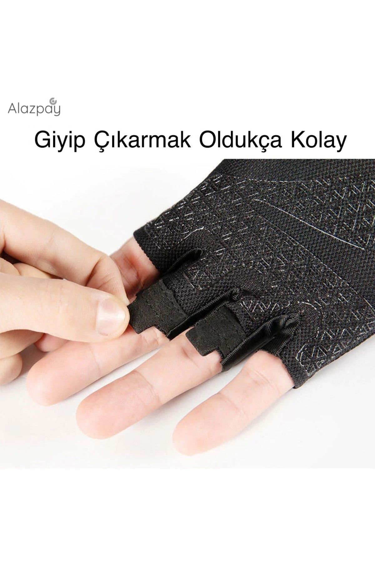 دستکش دوچرخه سواری مشکی کیفیت حق بیمه اورجینال Alazpay