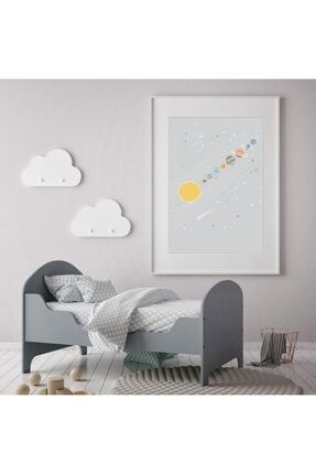 ' Güneş, Gezegenler Ve Yıldızlar Temalı Uzay' Bebek Ve Çocuk Odası Poster (çerçevesiz) DO-17-P
