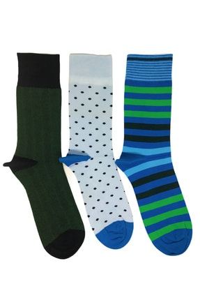 Renkli Desenli Bambu Çorap Seti EGS8017
