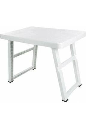 Beyaz Portatif Katlanabilir Büyük Boy Masa Piknik Masası 70 x 47 x 56 cm SN-2021-103