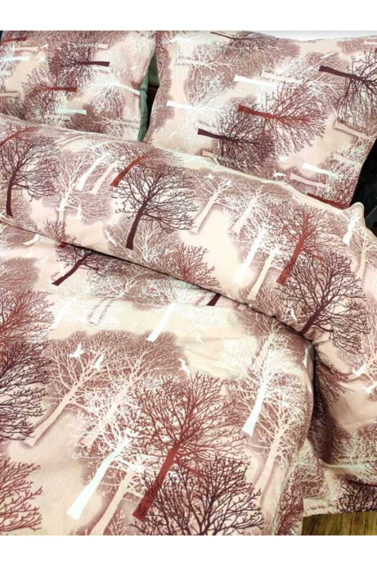 üntaş-Dried Rose Tree Pattern Single Duvet Cover Set 2