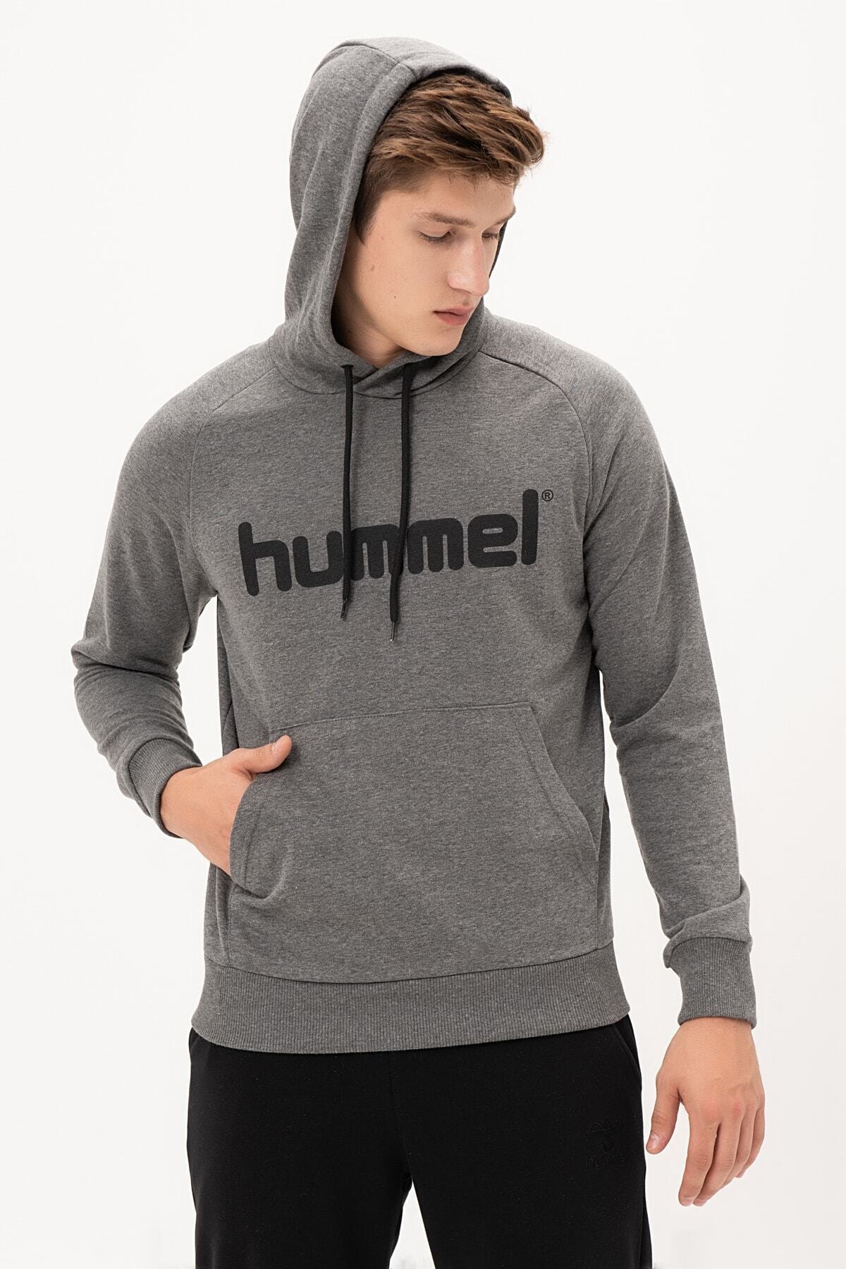 HUMMEL Sweatshirt - Gray - Relaxed fit - Trendyol