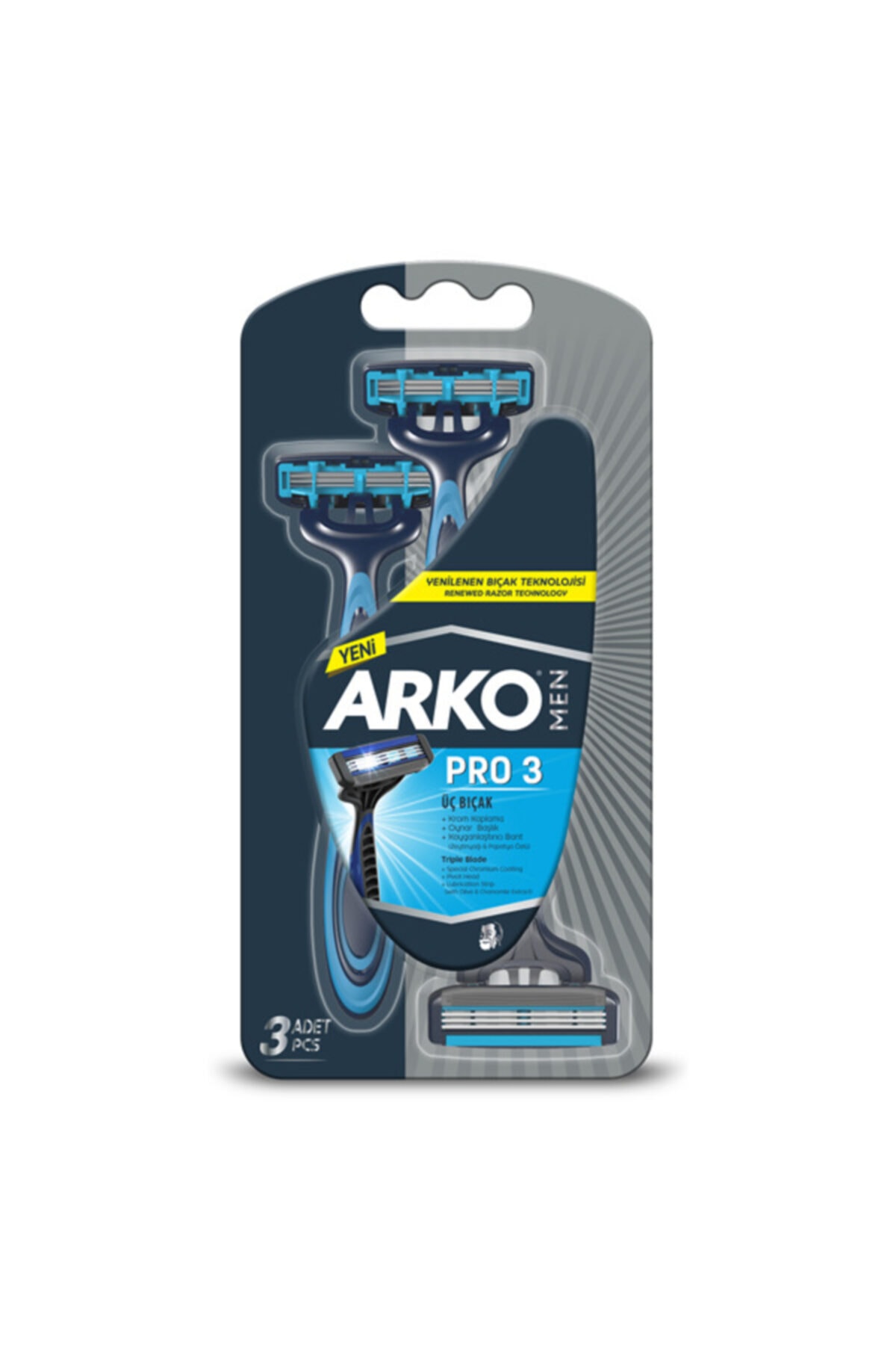 Arko Nem Arko Men Pro3 Tıraş Bıçağı T3 3'lü