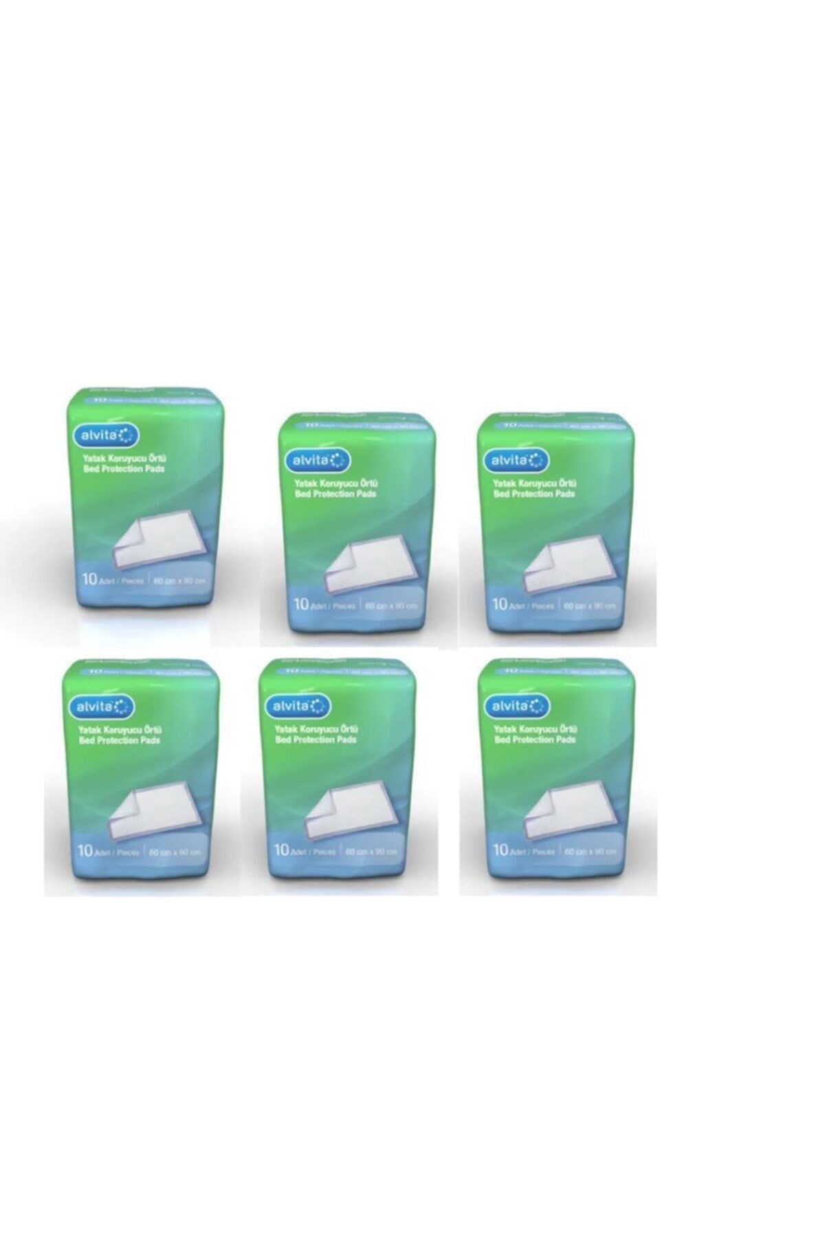 Alvita Yatak Koruyucu Örtü 60x90 Cm  X 6 Adet 10'lu