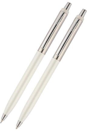 Klasik 51 Tükenmez Kalem + Versatil Kalem 0.7mm Ikili Set Inci Beyazı Kristal Kutu SCR-T000SAGG51K20A