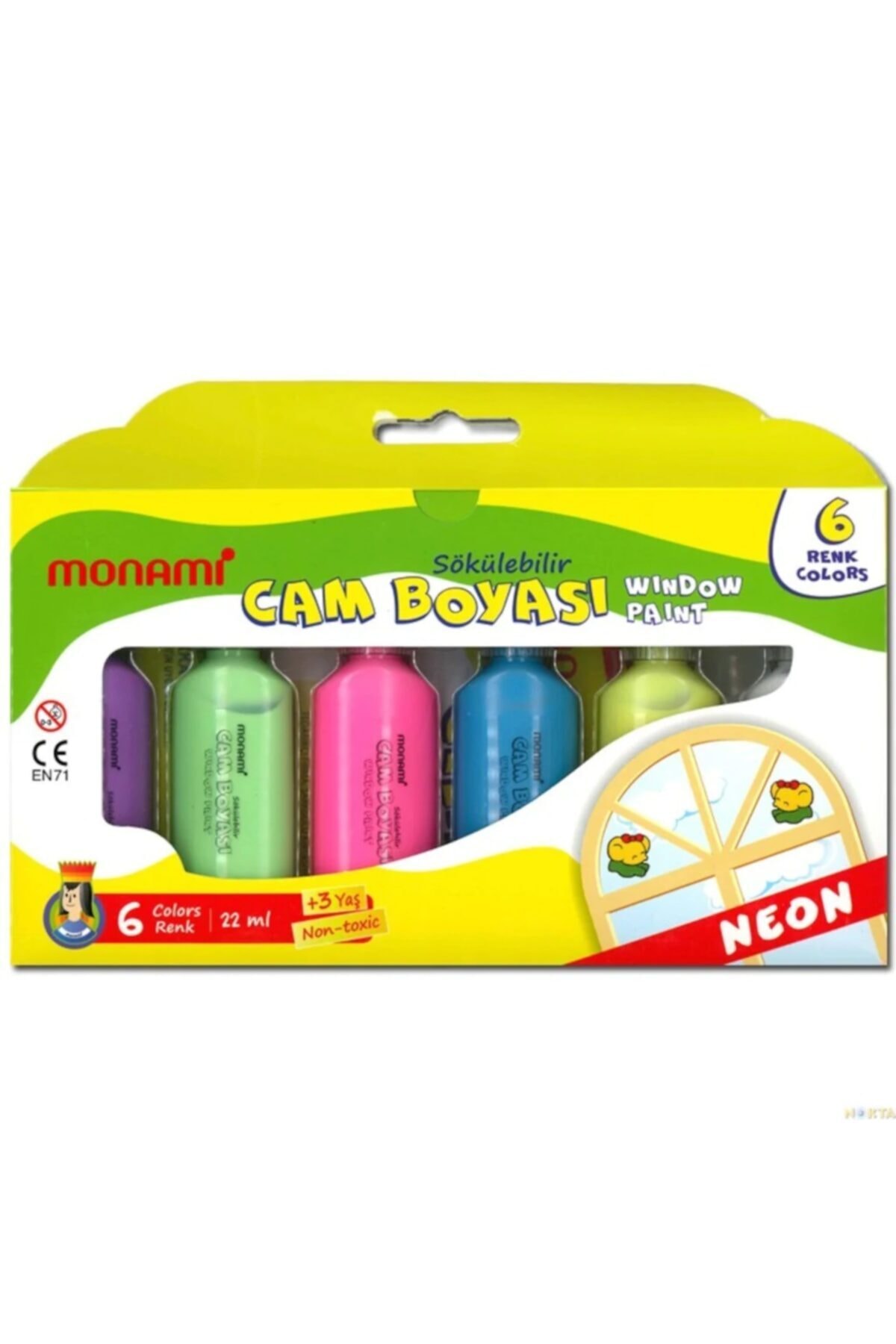 Monami Cam Boyası 6 Renk Neon