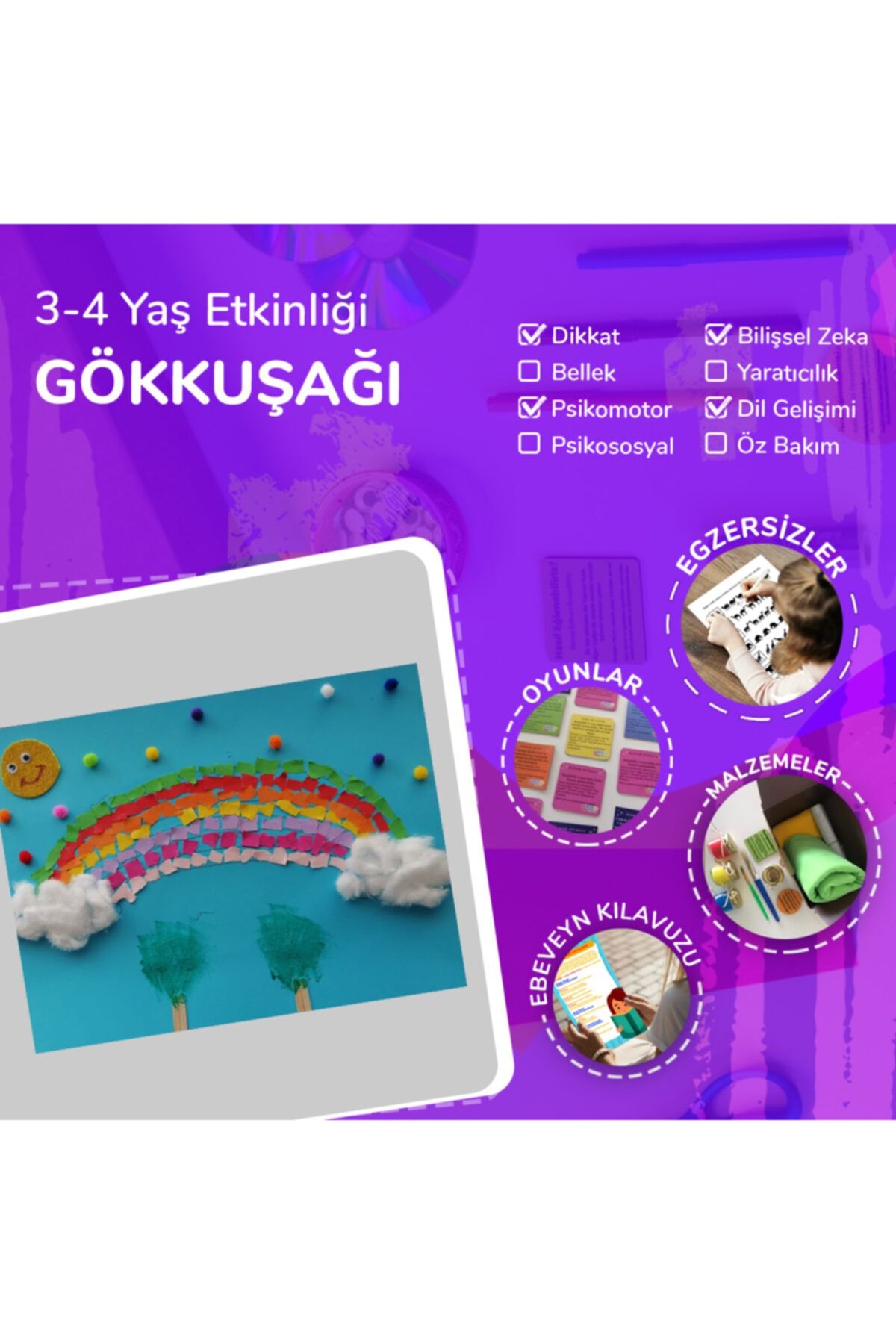 etkinlik paketi 3 4 yas gokkusagi