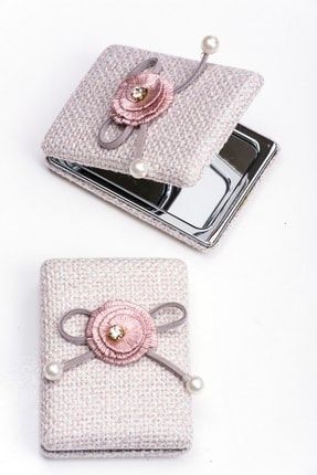 Vintage Cep Çanta Aynası Kapaklı Makyaj Aparatı LD394-E