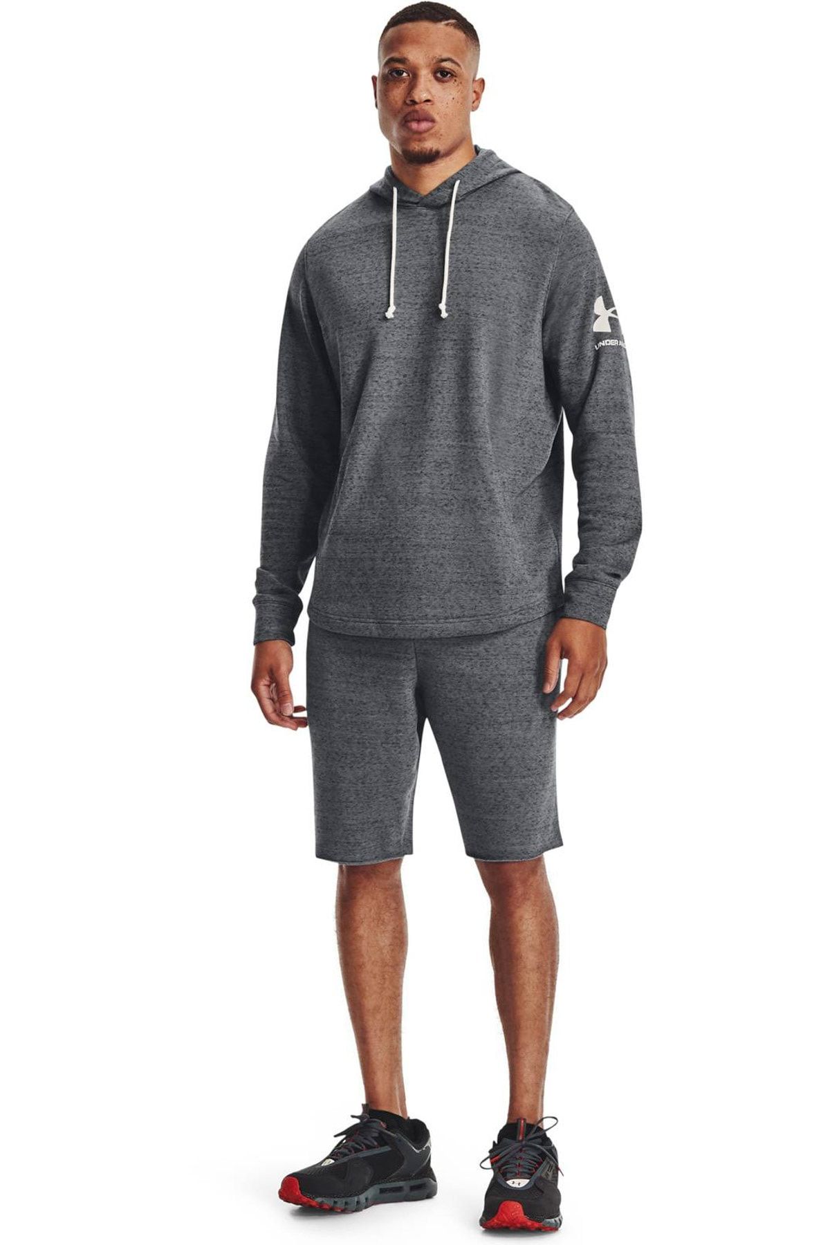 شورت ورزشی سفید مردانه رقیب UA تری کوتاه 1361631 012 Under Armour