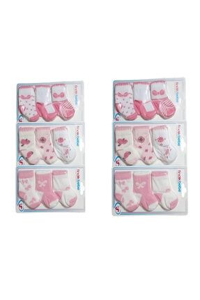 Kız Bebek Modellerinde 18 Çift Çorap BB786512