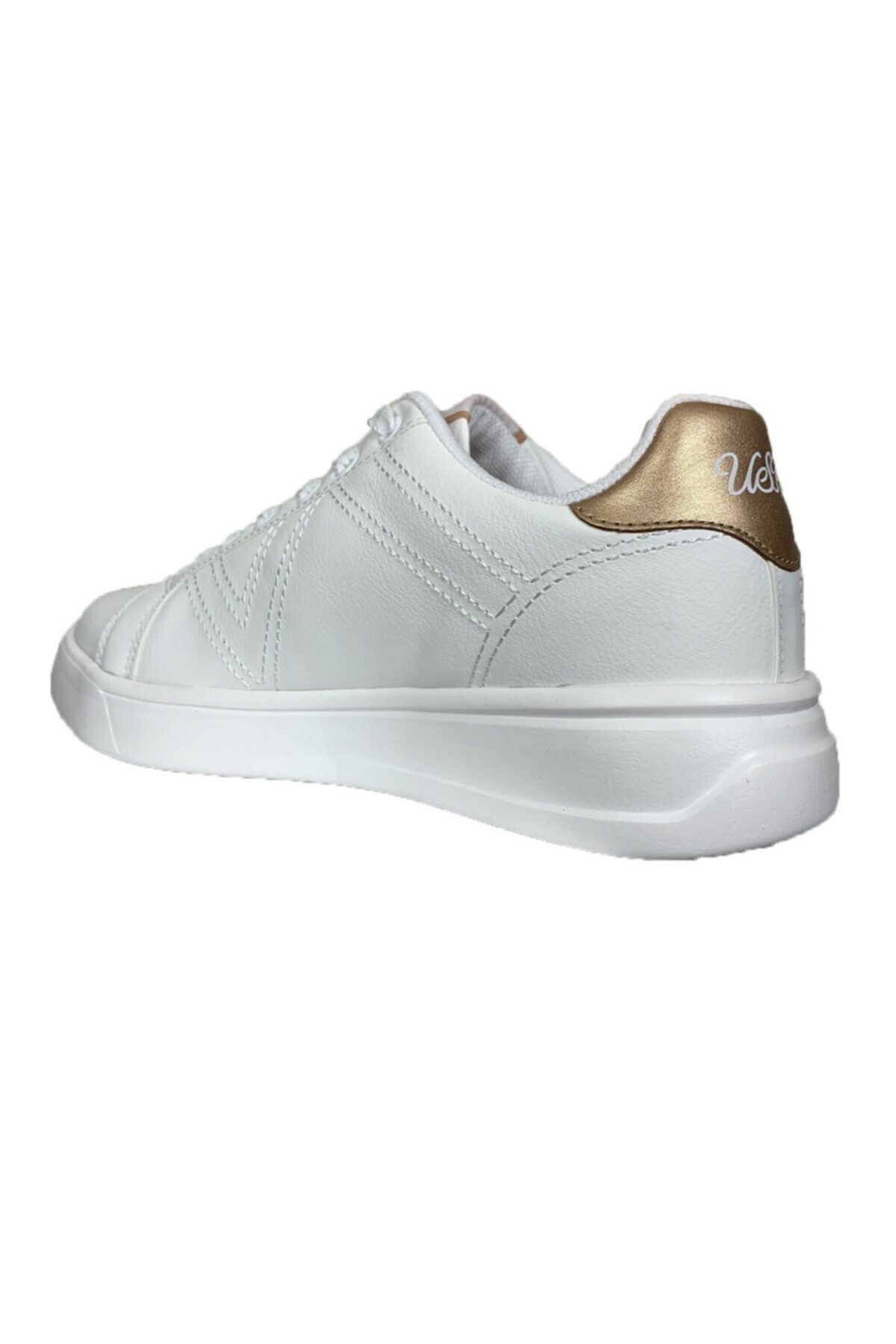 کفش های کلاسیک سفید زنانه ورزشی پوستی exxy U.S. Polo Assn.