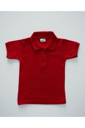 Çocuk Kısa Kol Polo Yaka Düz Basic T-shirt 9198008009925