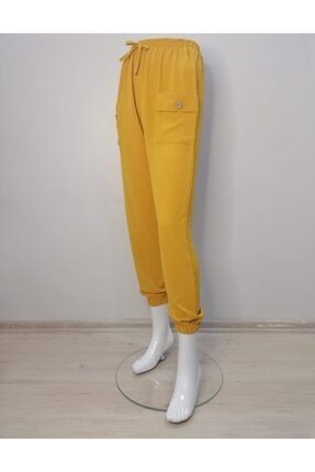 Kadın Sarı Ayrobin Pantolon Ayrobin pantalon