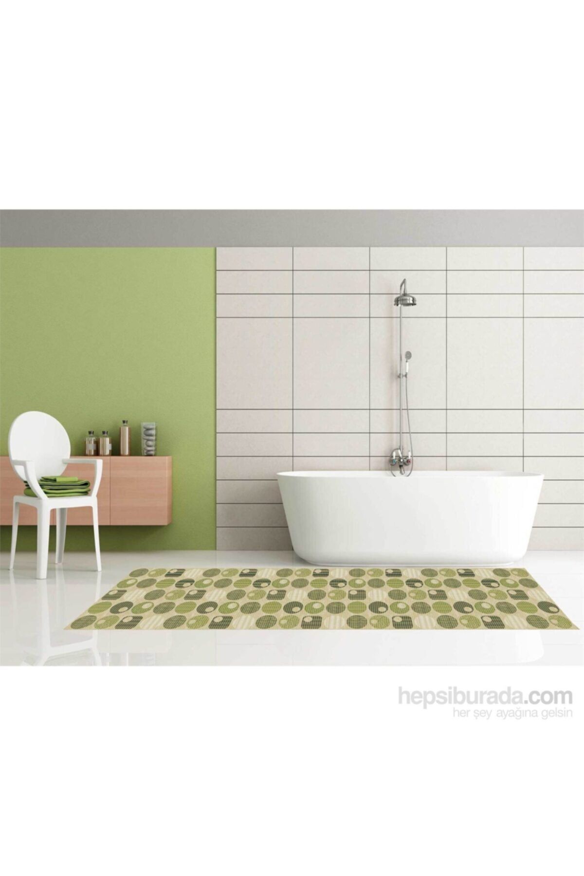 Bahat-Style Non-Slip Bathroom Runner Width 65 Cmx2 Meters 2