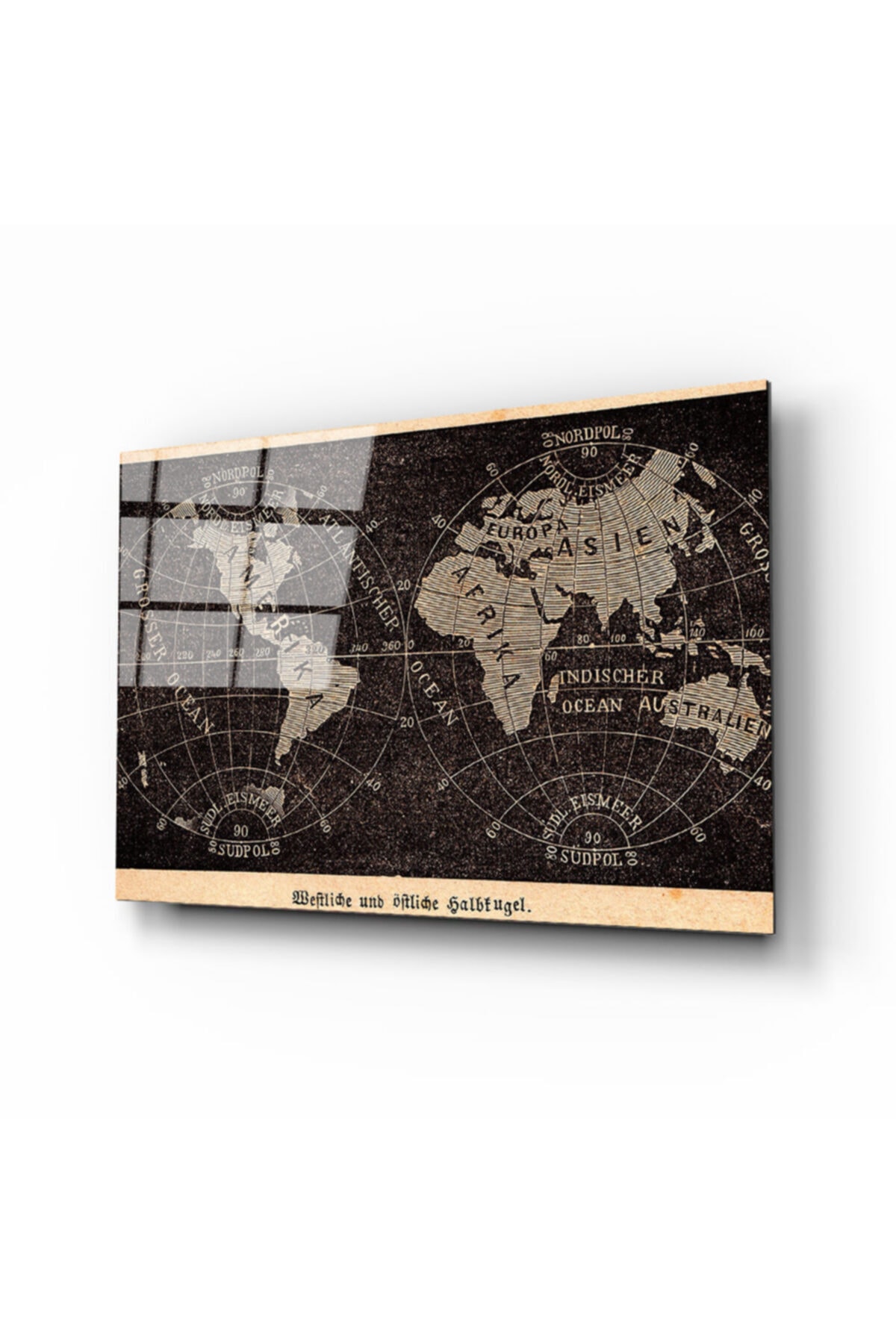 idealizbiz Dünya Haritası 25 Cam Tablo