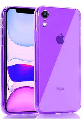 Apple Iphone Xr Kılıf Fosforlu Canlı Renkli Parlak Silikon Kapak Mor mornw_44532