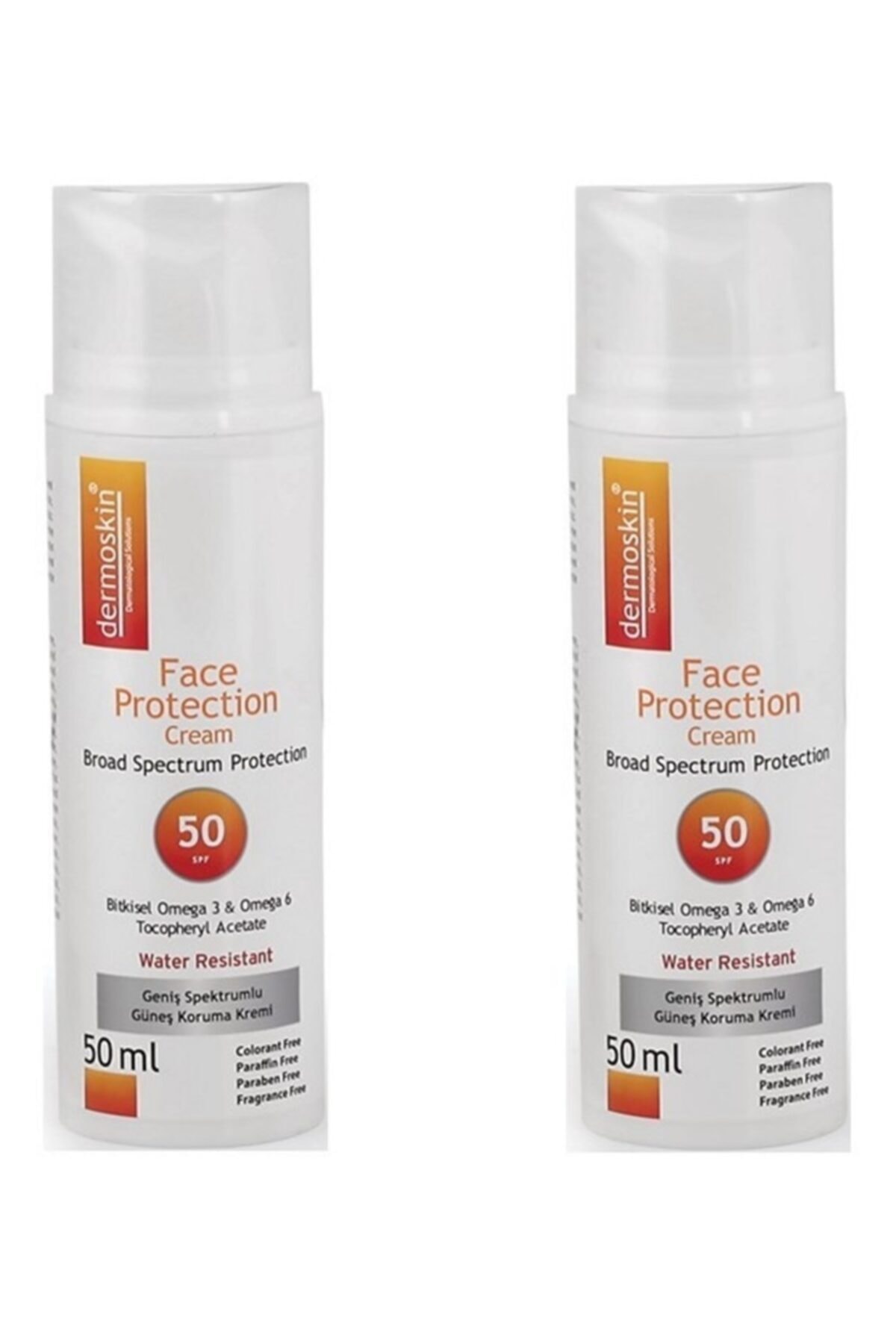 Dermoskin Face Protection Spf 50+ Güneş Koruyucu Krem 50ml 2'li Avantaj Paketi