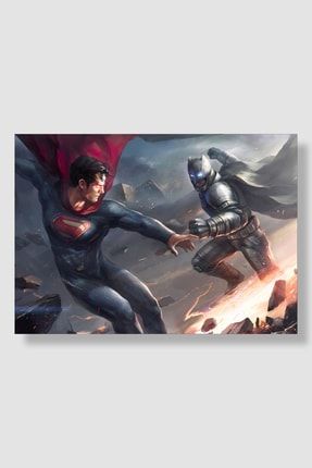 Batman V Superman Film Posteri Yüksek Kaliteli Parlak Kuşe Kağıdı FDDPS077