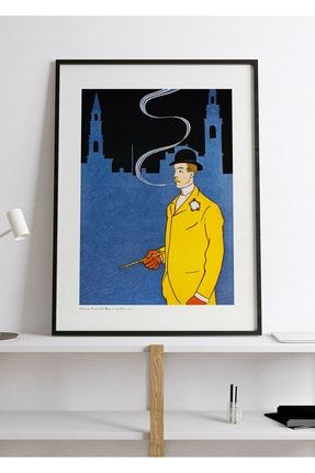 Edward Penfield Poster - Man In Yellow Suit - Tablo Ölçülerinde Çerçevesiz Poster POSTER047