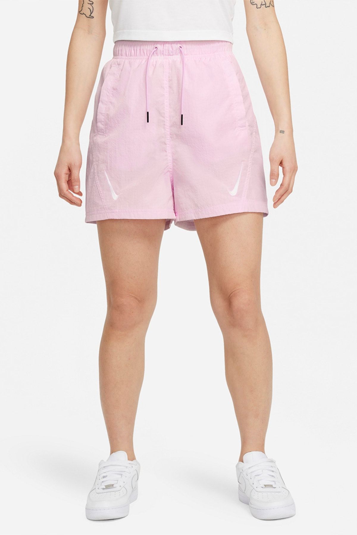 Nike swoosh on sale shorts pink