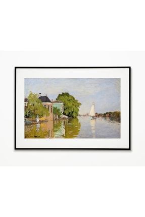 Claude Monet Poster - Houses On The Achterzaan - Yüksek Çözünürlükte Ve Çerçevesiz Poster POSTER138