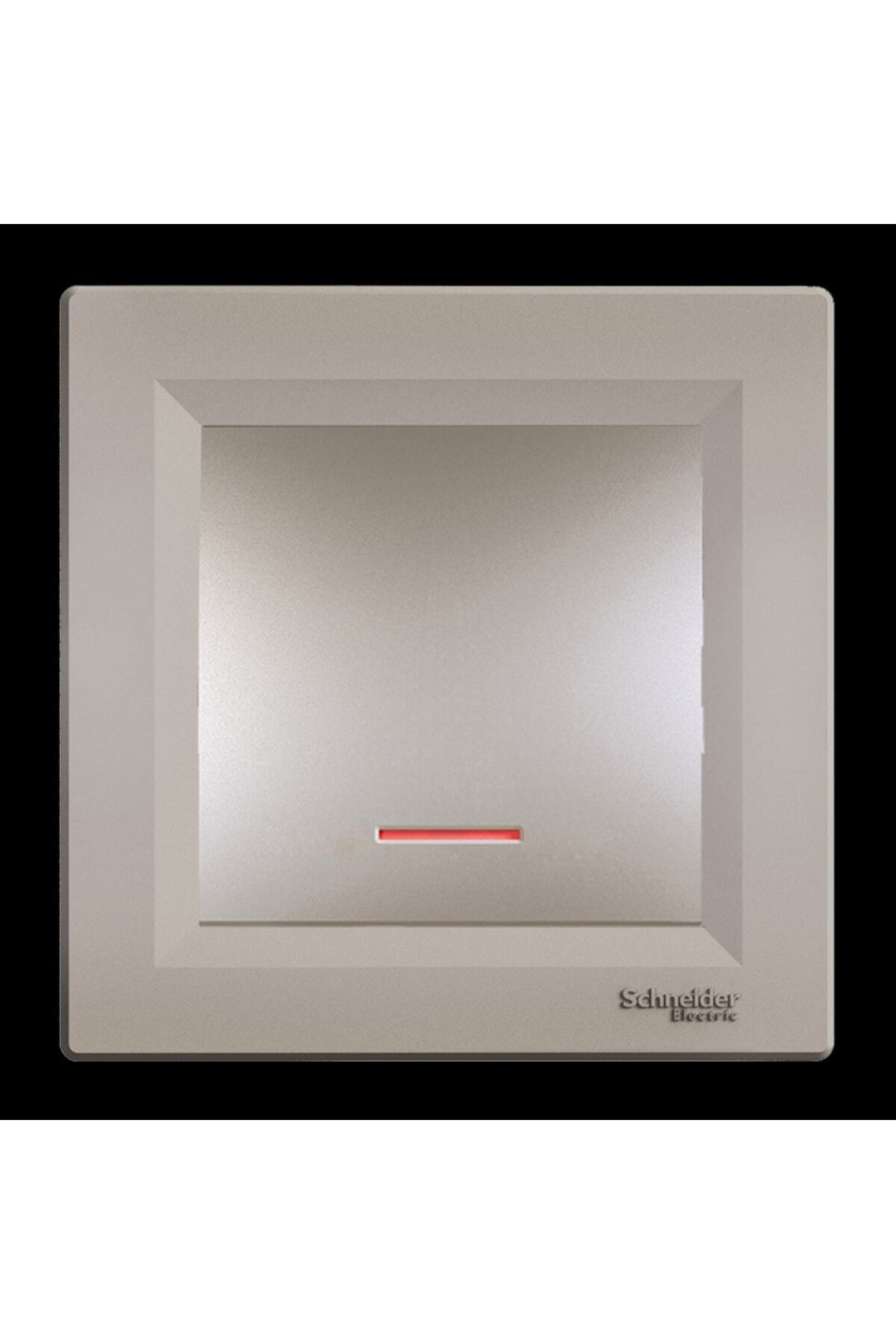 Schneider Schneider Asfora Plus Bronz Işıklı Anahtar Çerçeveli