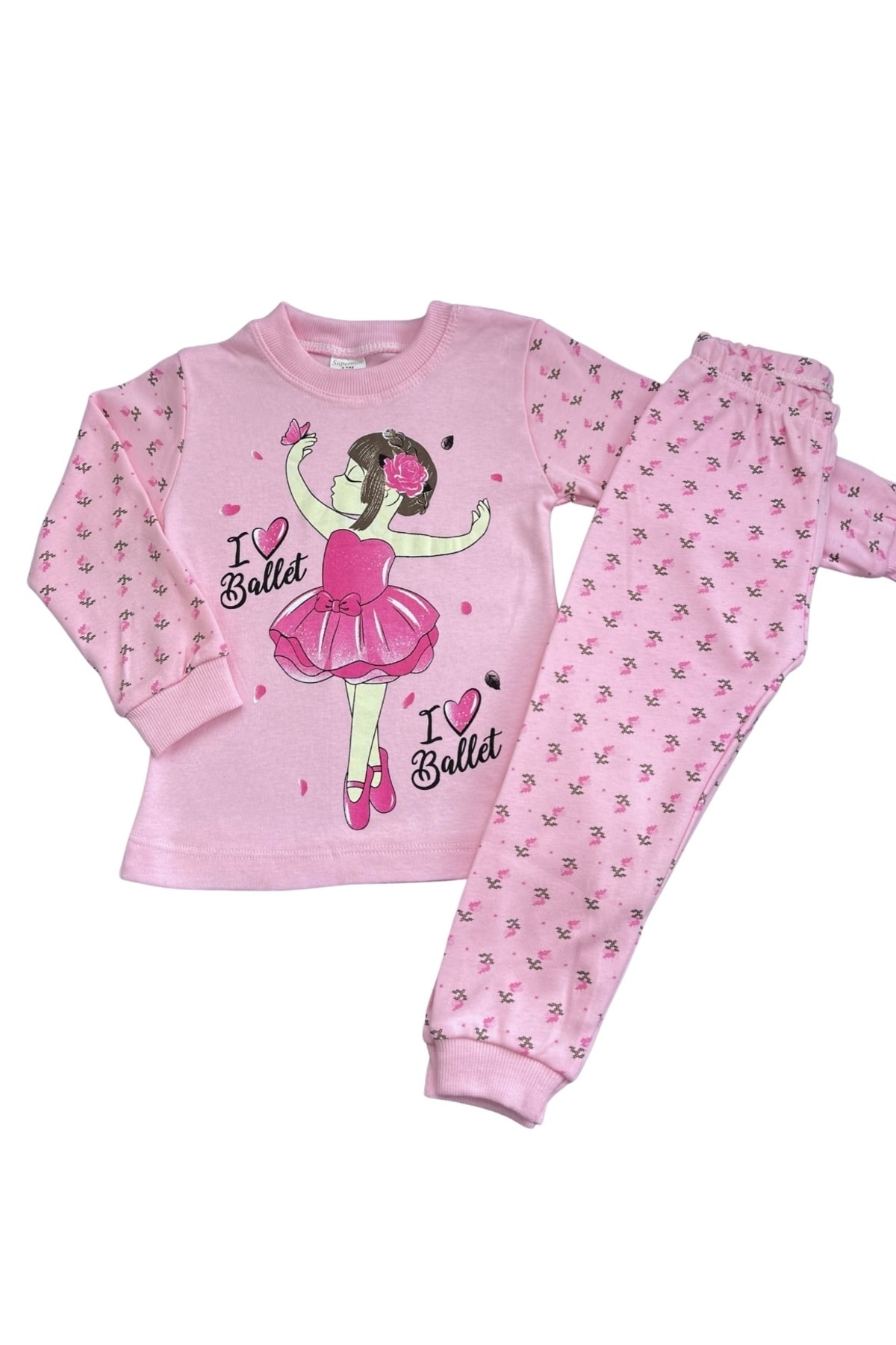 mercelbaby Kız Çocuk Mevsimlik Pijama Takım 1-2-3 Yaş