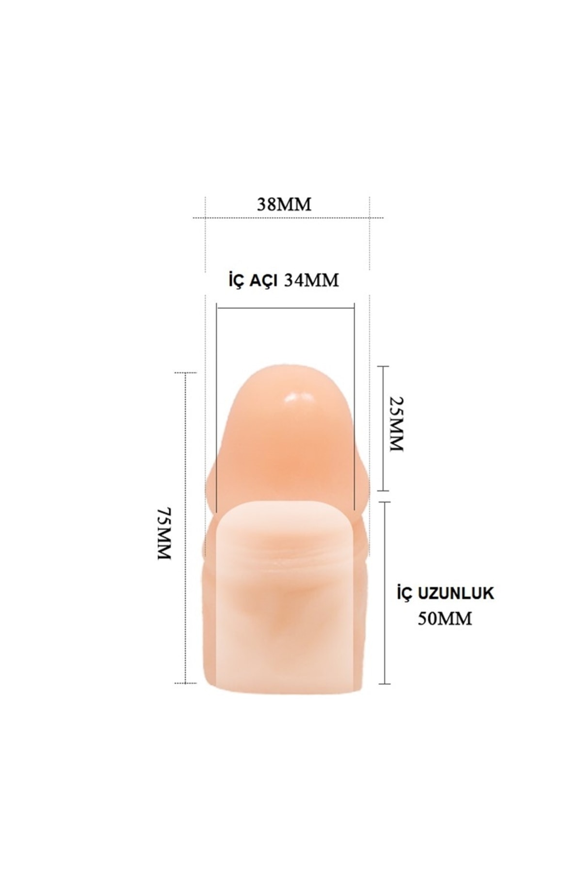 3cm Dolgulu Uzatmalı Prezervatif Penis Kılıfı 2