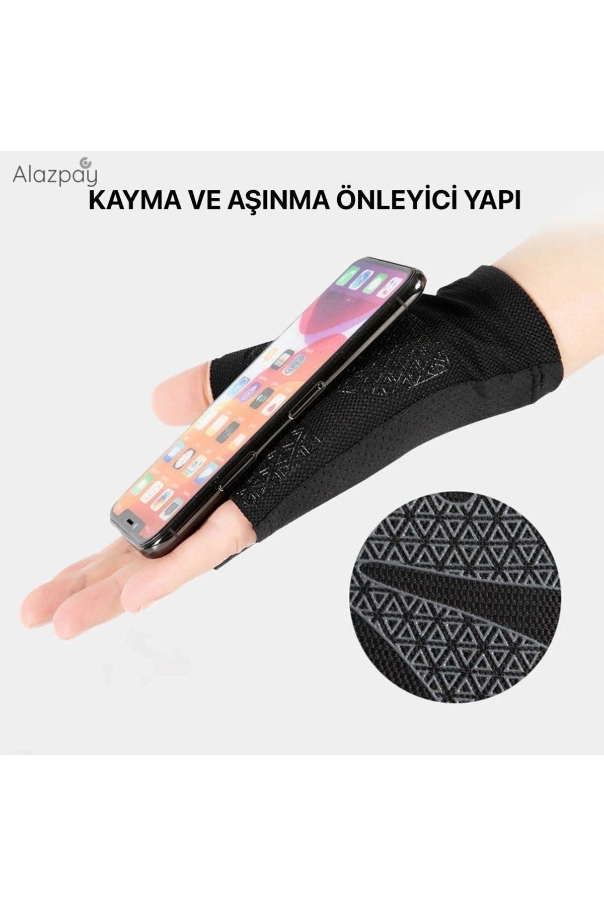 دستکش دوچرخه سواری مشکی کیفیت حق بیمه اورجینال Alazpay