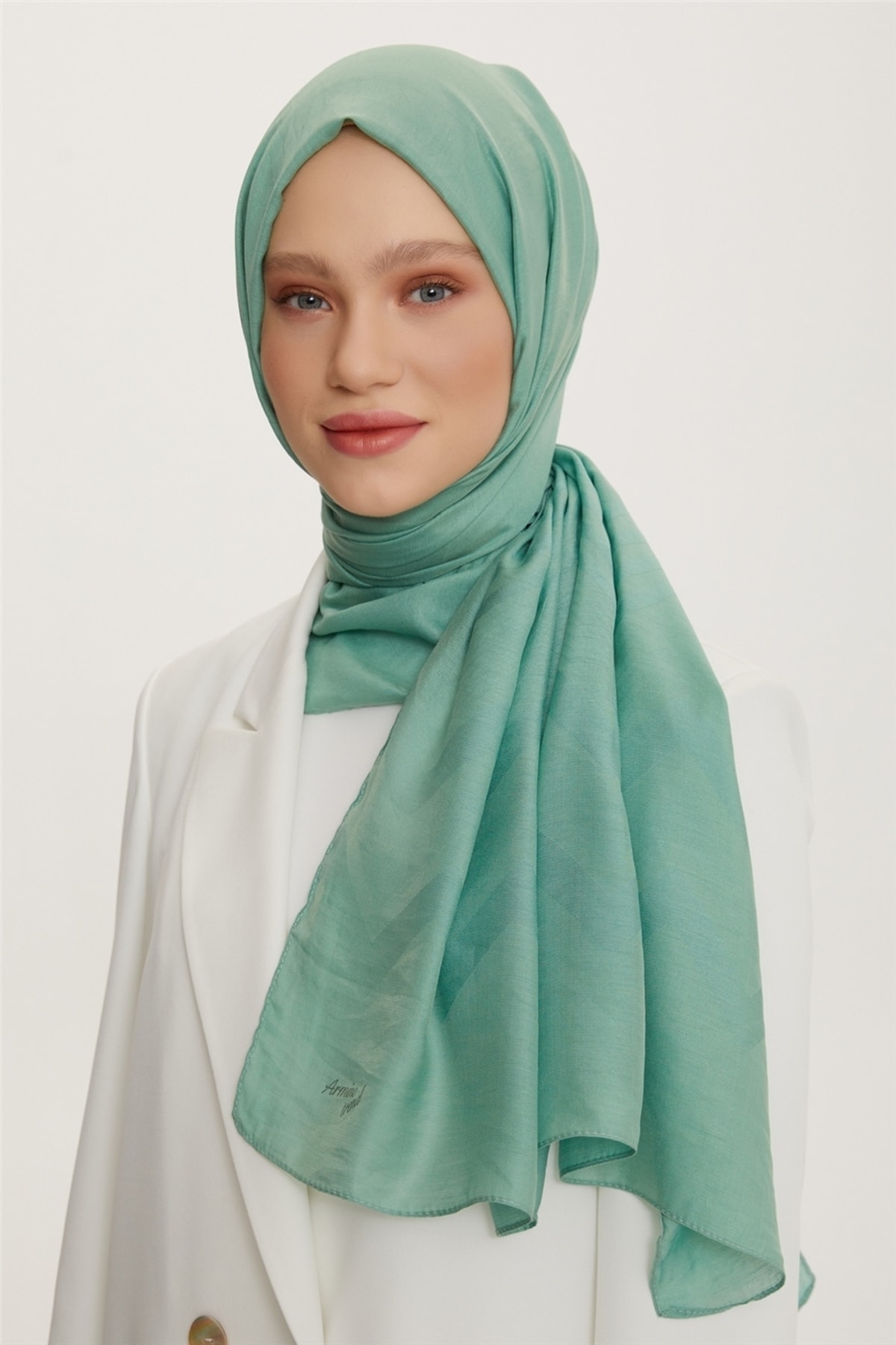 شال زنانه آبی آرمینه | S00OA0444228-422 اورجینال - تصویر 2