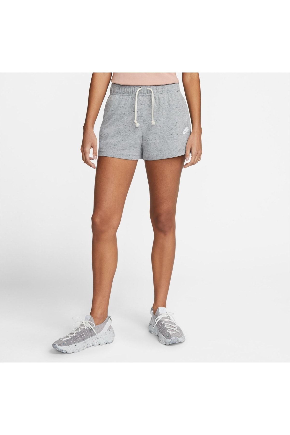 Nike Sportswear Gym Vintage Women's Gray Shorts Dm6392-063 - Trendyol