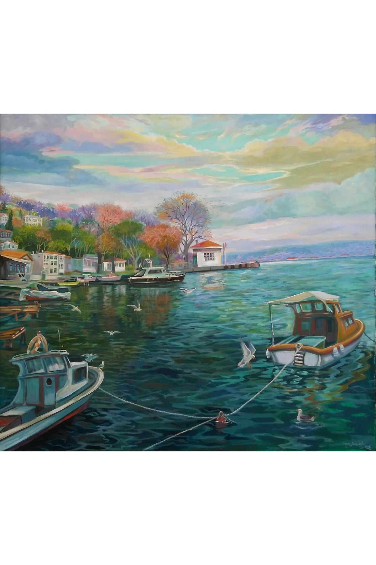 artoloji Yavuz Saraçoğlu - Çubuklu - Tuval Üzerine Yağlıboya - 100x110 cm