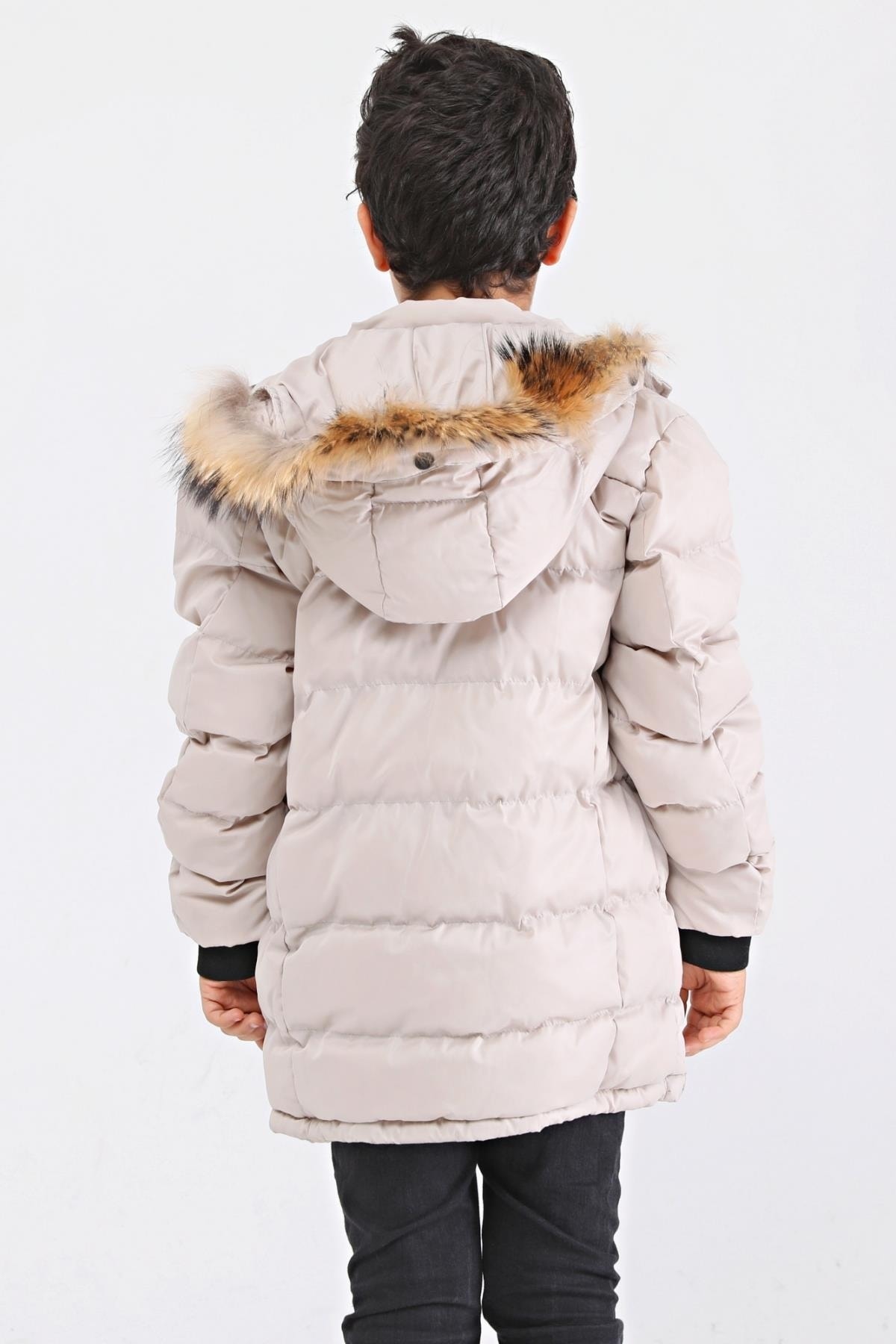 Benittokids Natural Kürklü Erkek Çocuk Kaban 51237t fotoğrafı 6 (önizleme)