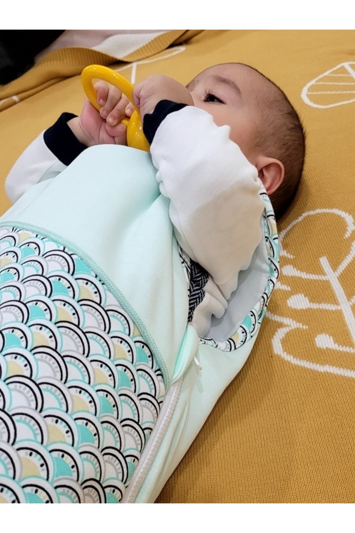 Alpar Tekstil Kışlık 2,5 Tog Fermuarlı Kız- Erkek Bebek-çocuk Torba Uyku Tulumu Fox/mint fotoğrafı 2 (önizleme)