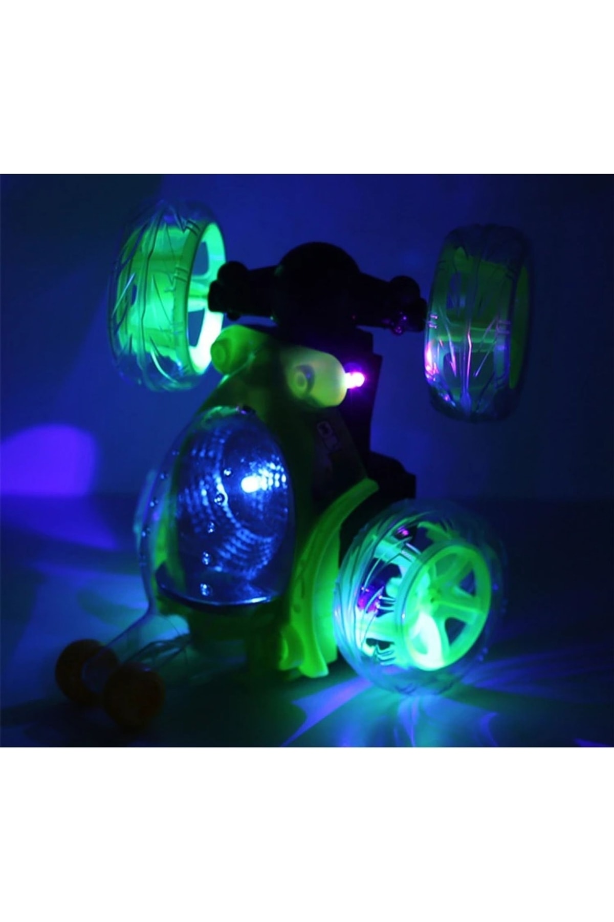 LRS STORE Uzaktan Kumandalı Şarjlı Işıklı Müzikli 360* Dönen Takla Atan Çılgın Akrobat Araba fotoğrafı 2 (önizleme)