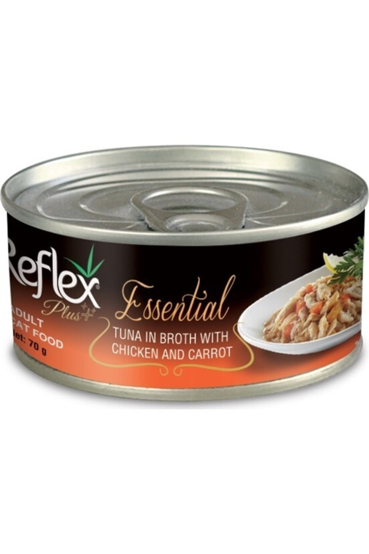 Reflex Plus Essential Ton Balıklı Ve Havuçlu Konserve Yetişkin Kedi Maması 70 G