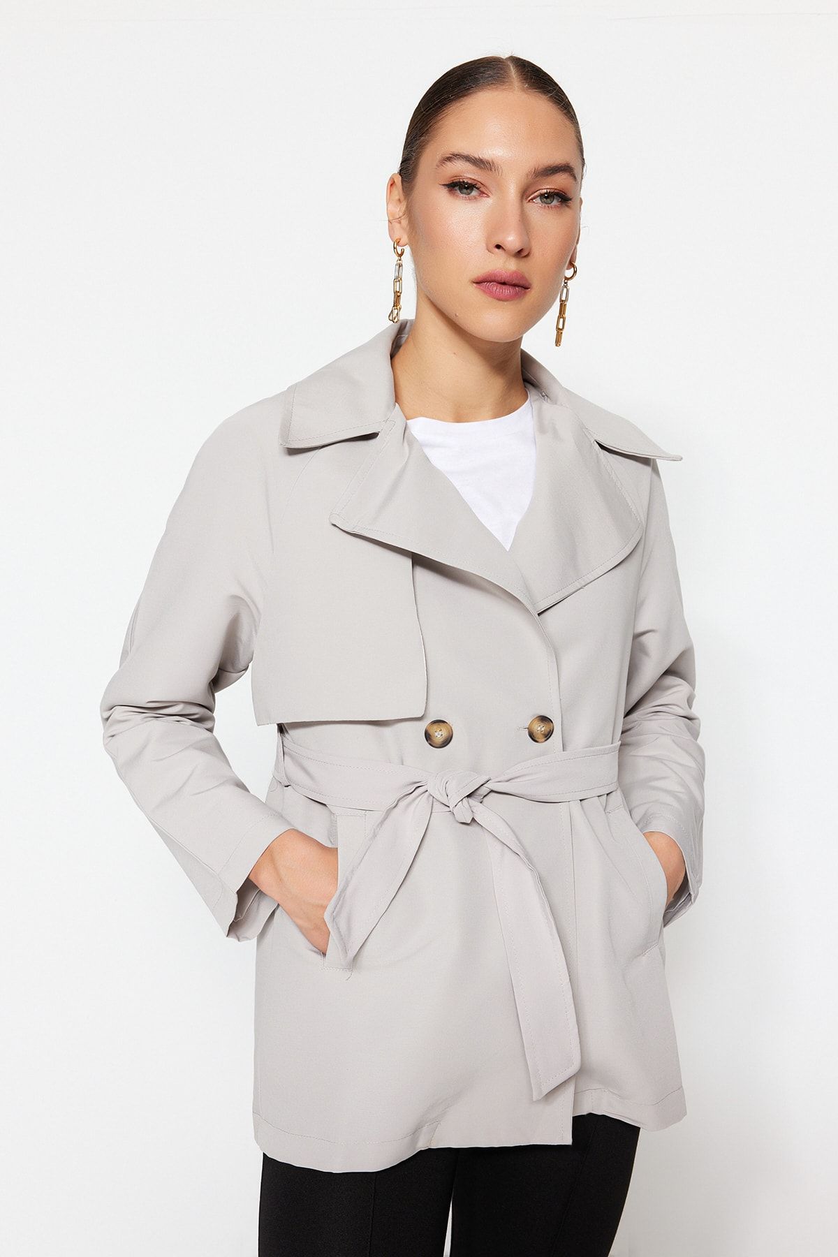 Leith oversize double breasted coat store