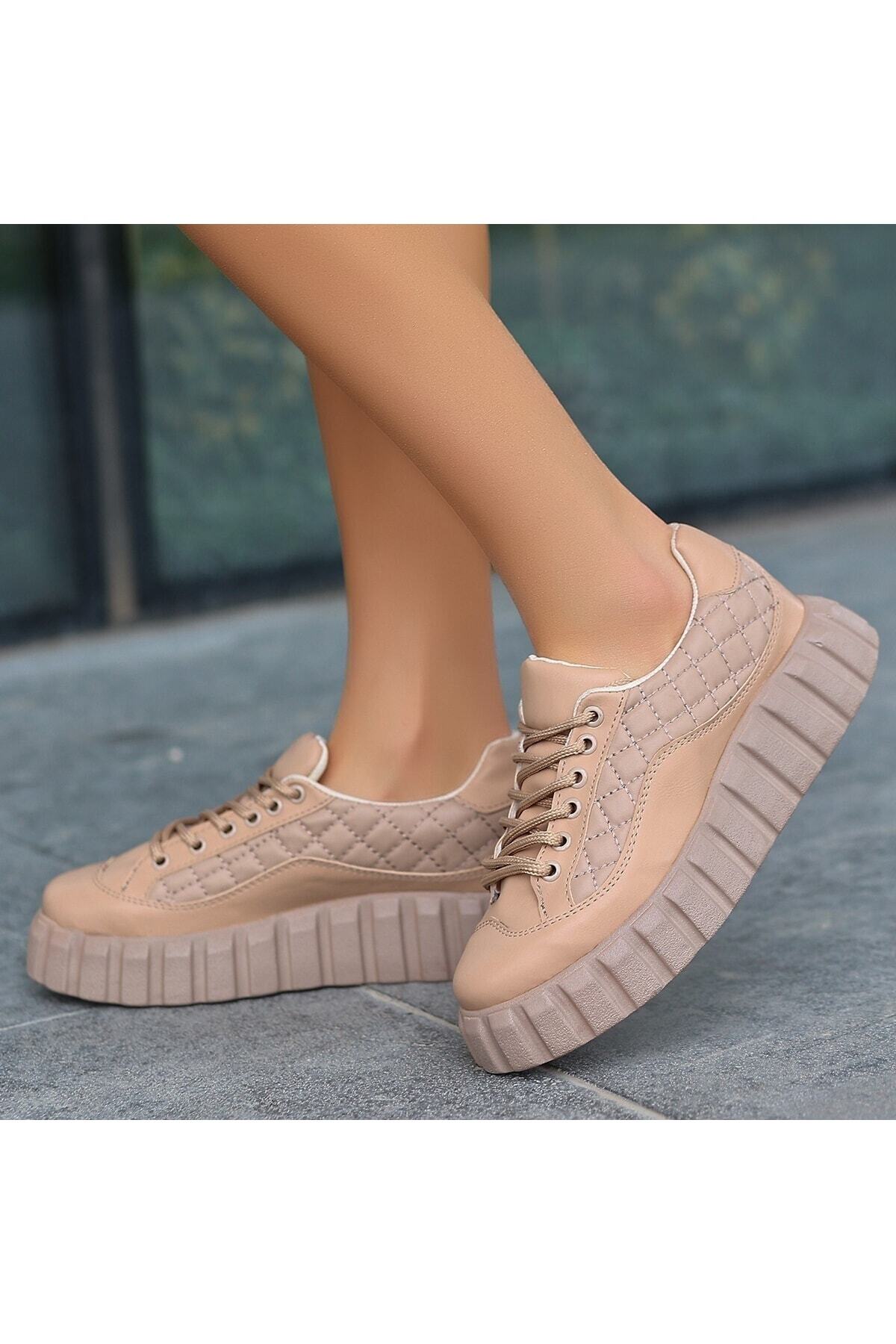 Joris Nude Cilt Bağcıklı Spor Ayakkabı