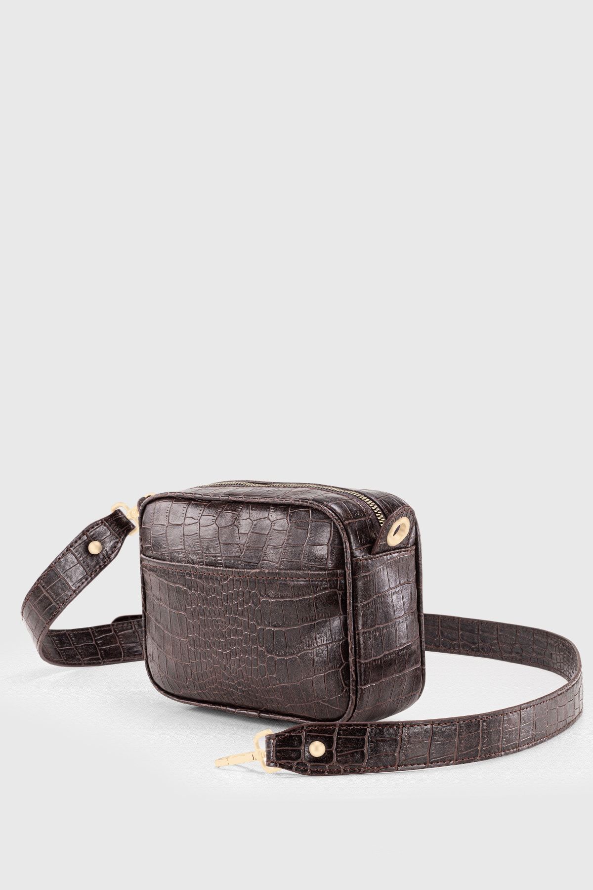 Dark brown crossbody bag top