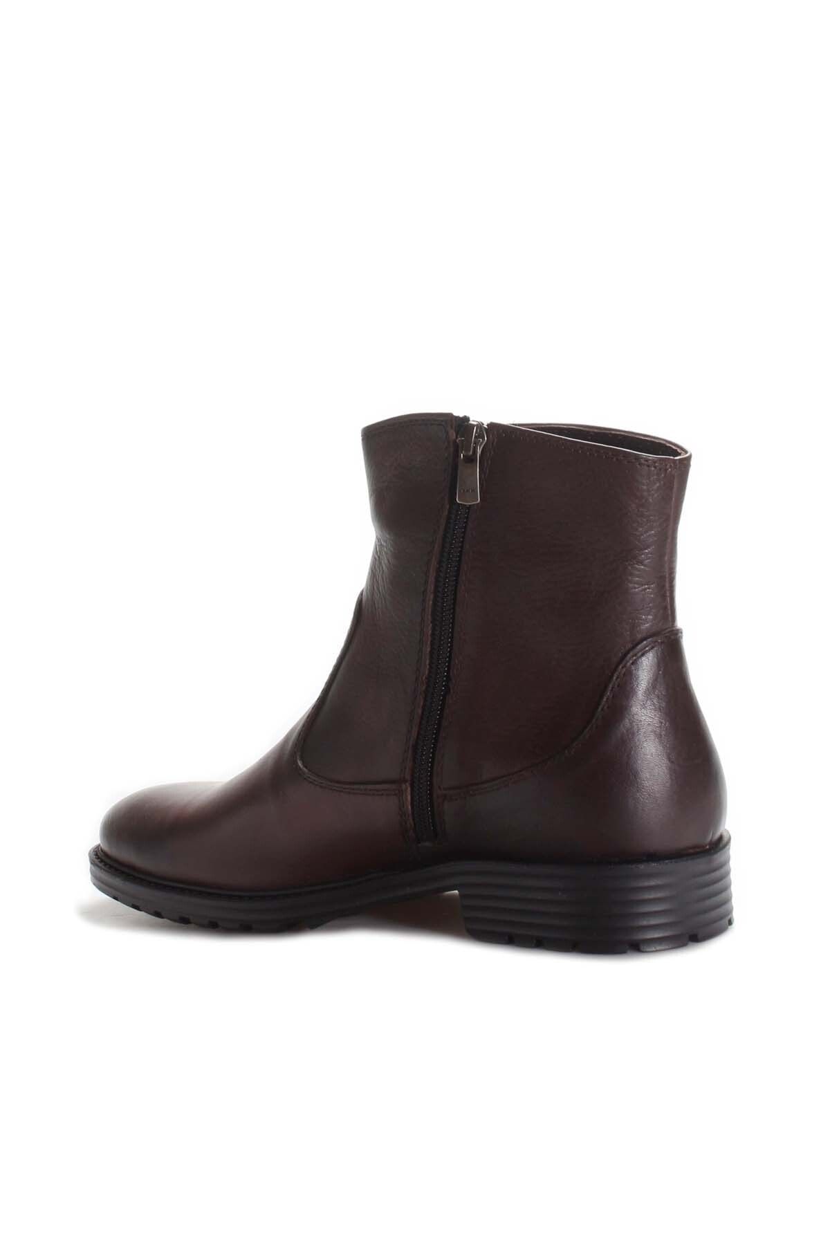 Dark brown sales leather ankle booties